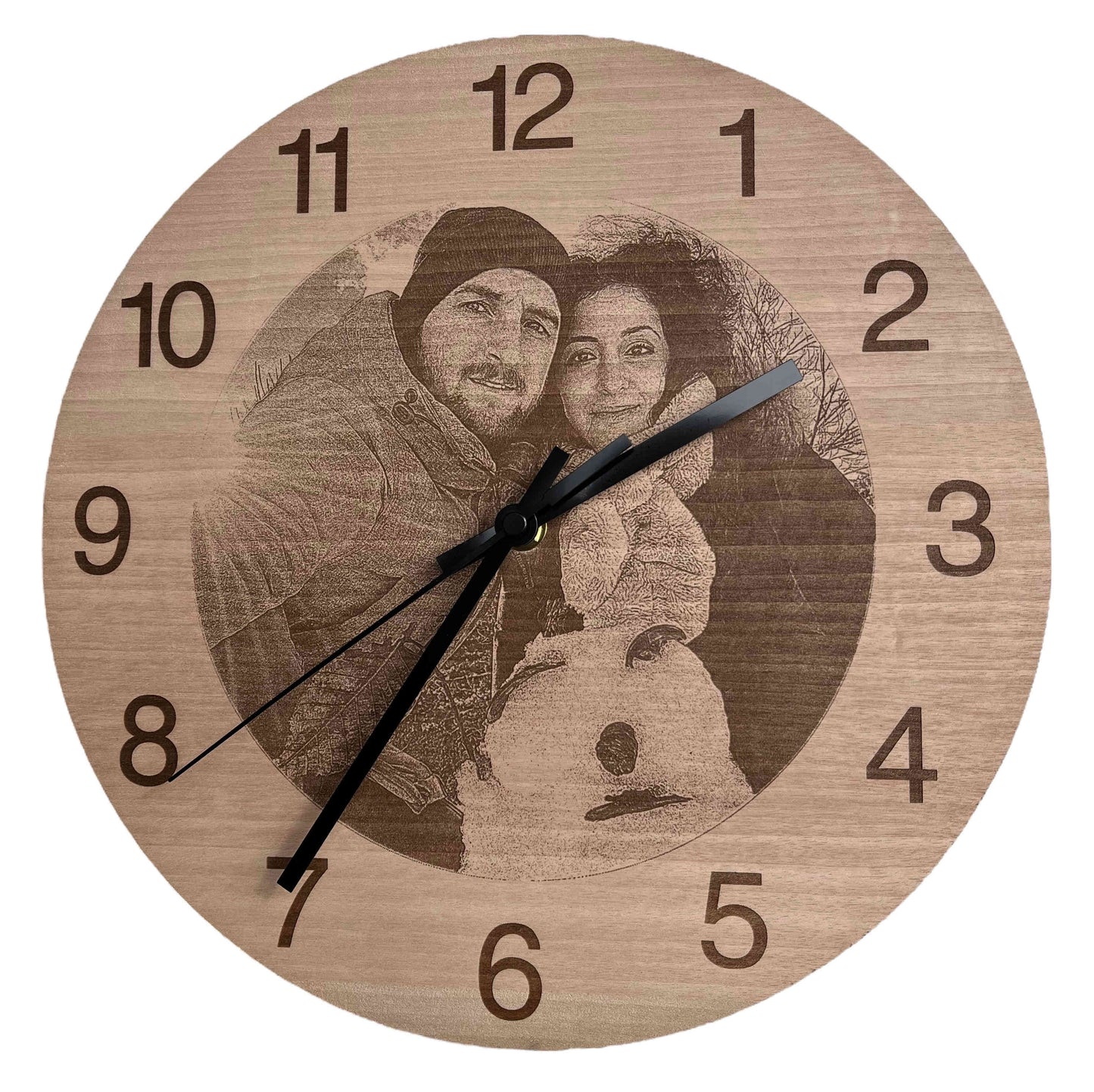 Foto o logo personalizzati su orologio da parete