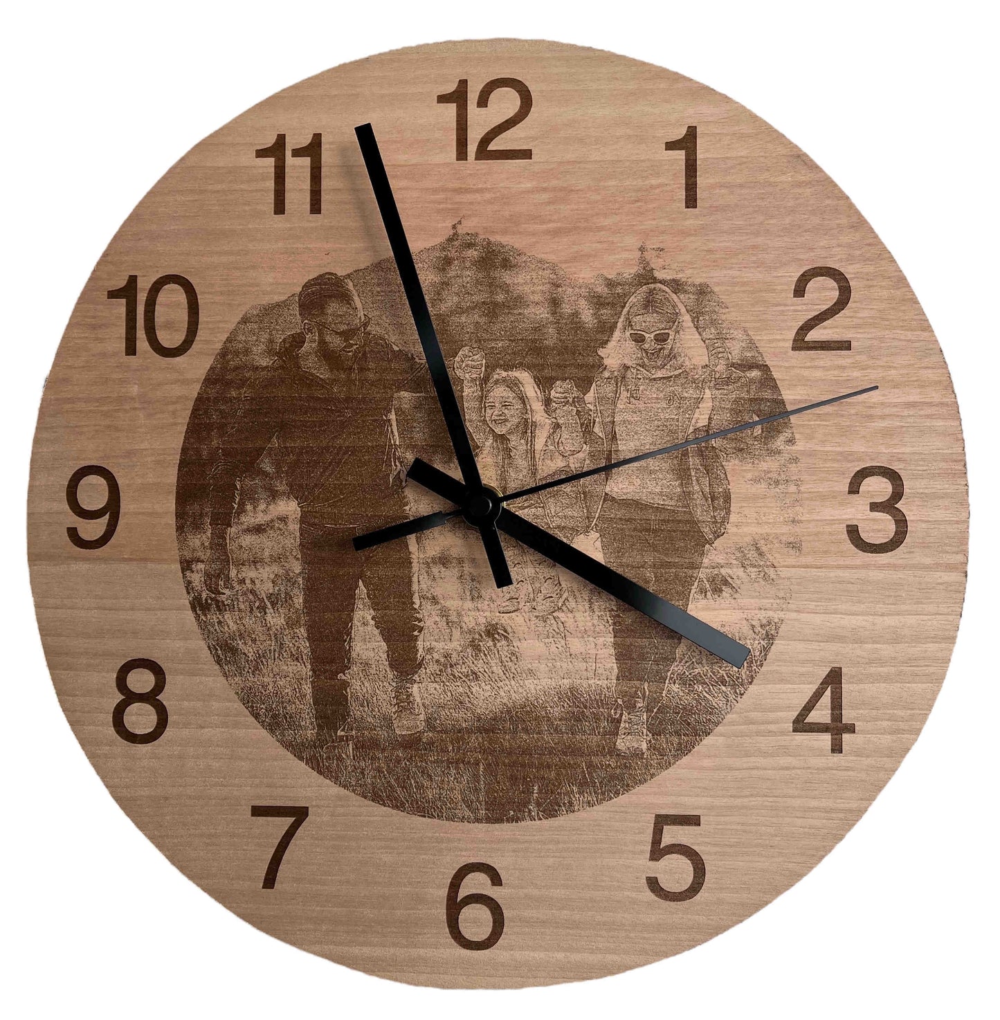 Foto o logo personalizzati su orologio da parete