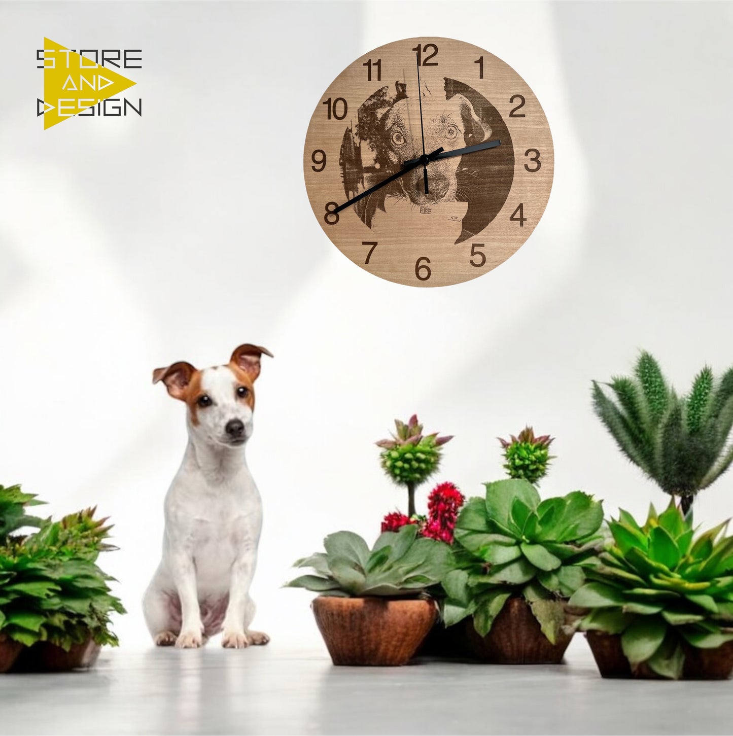 Foto o logo personalizzati su orologio da parete