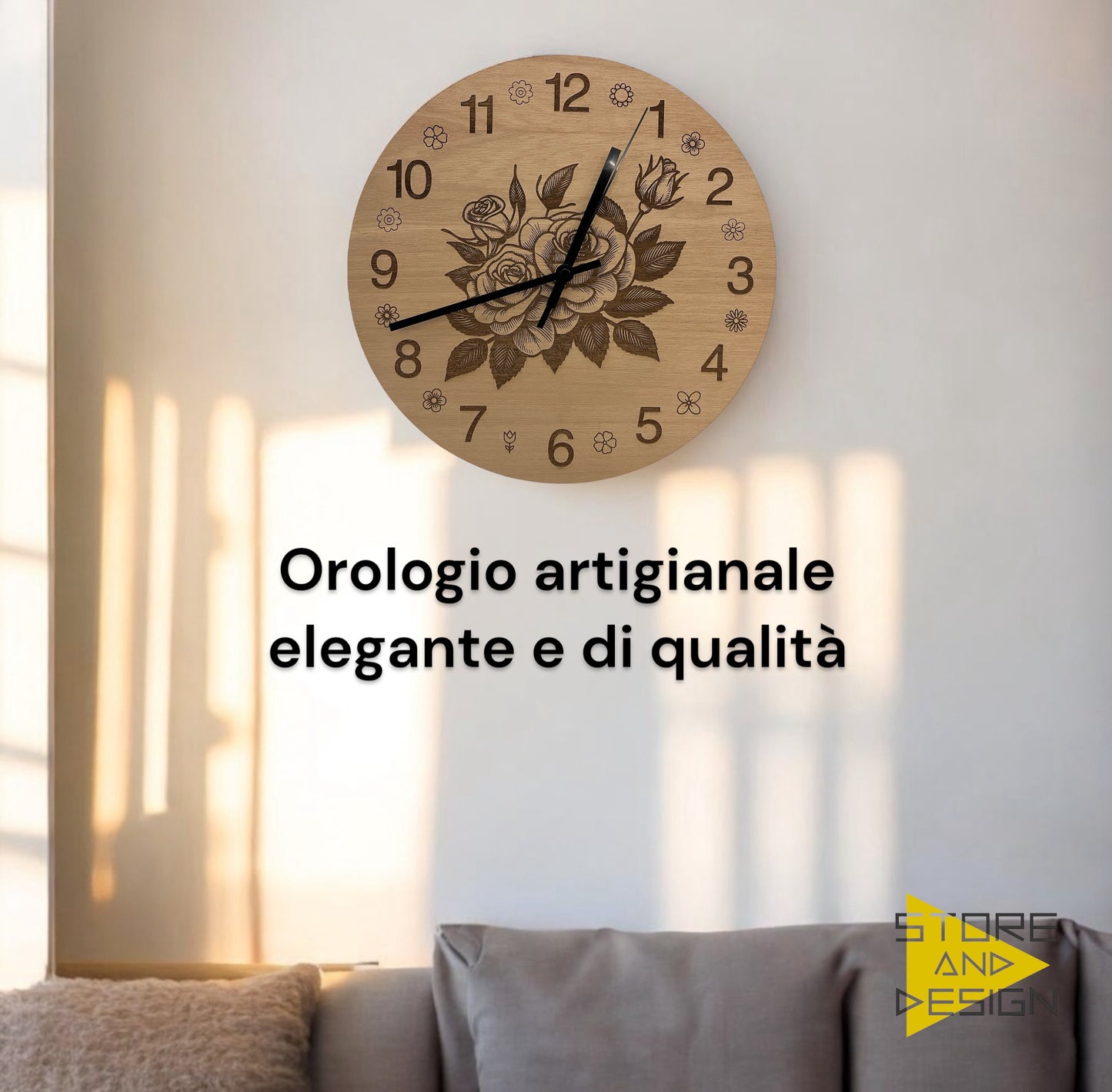 Orologio da parete Floreale