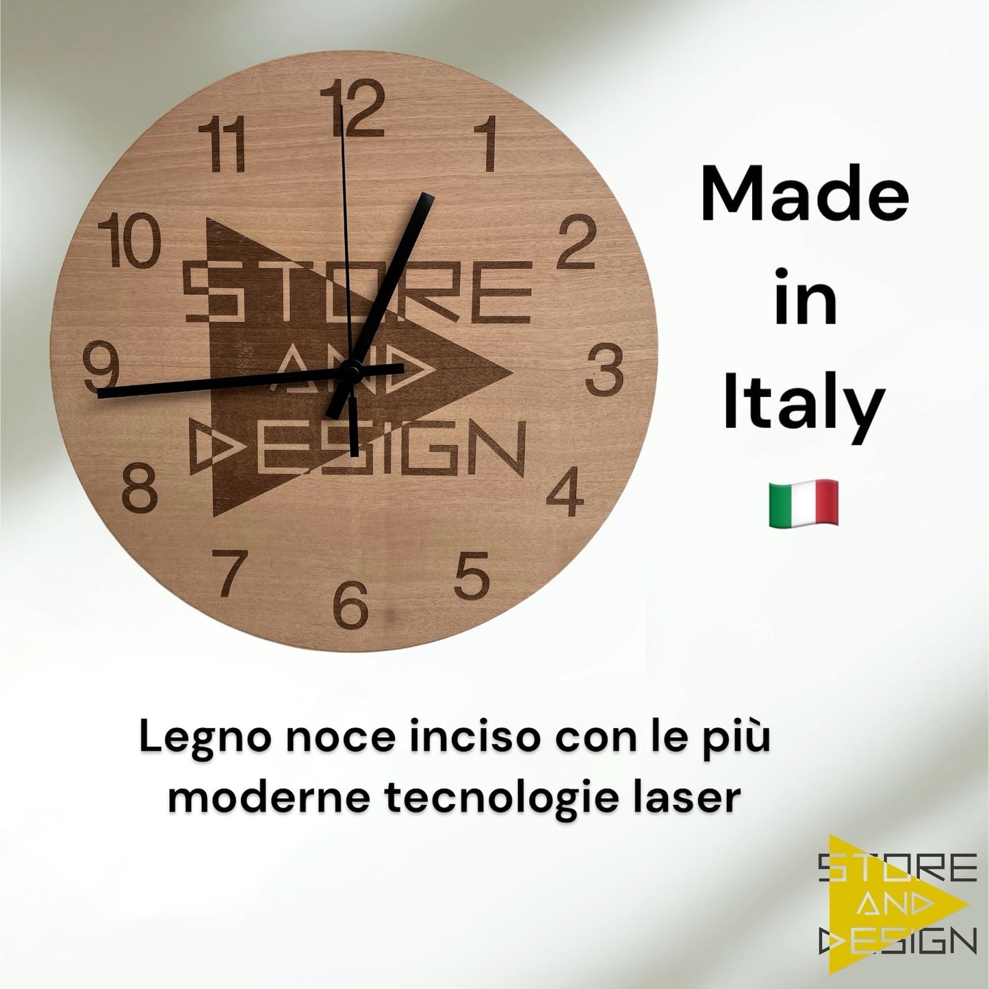 Foto o logo personalizzati su orologio da parete