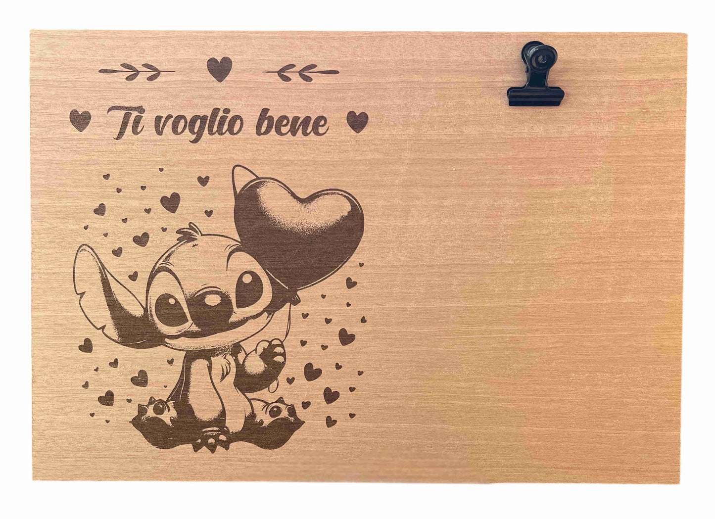 Portafoto in legno Stitch Disney Ti voglio bene